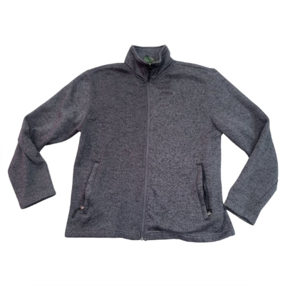 Stillwater Supply Co Men's Dark Gray Heathered Zip Up Jacket Medium